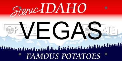 VEGAS Idaho License Plate