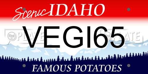 VEGI65 Idaho License Plate