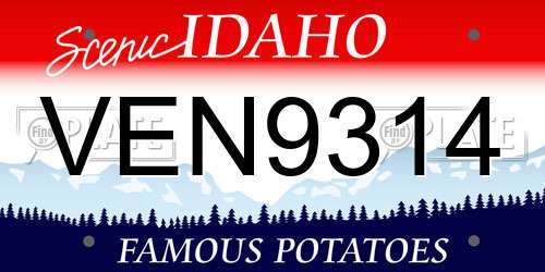 VEN9314 Idaho License Plate