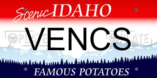 VENCS Idaho License Plate