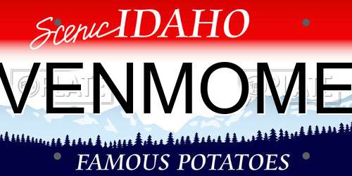 VENMOME Idaho License Plate