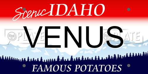 VENUS Idaho License Plate