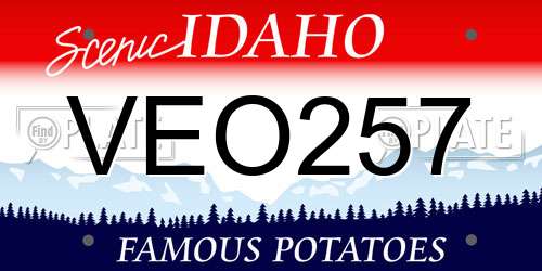 VEO257 Idaho License Plate