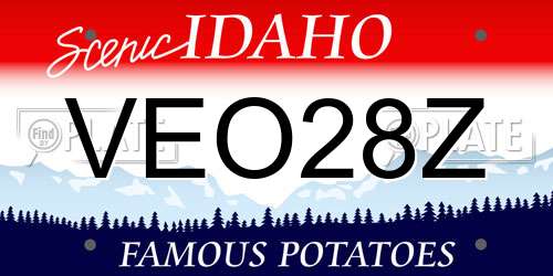 VEO28Z Idaho License Plate