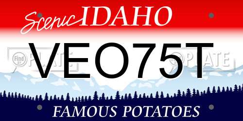 VEO75T Idaho License Plate