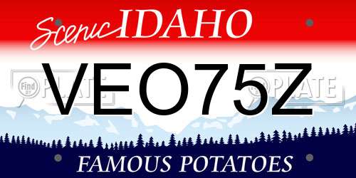 VEO75Z Idaho License Plate