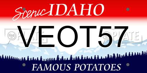 VEOT57 Idaho License Plate