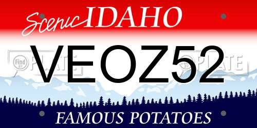 VEOZ52 Idaho License Plate