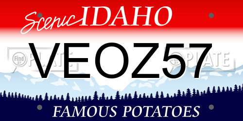 VEOZ57 Idaho License Plate