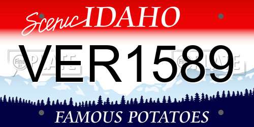 VER1589 Idaho License Plate
