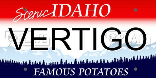 VERTIGO Idaho License Plate