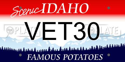 VET30 Idaho License Plate