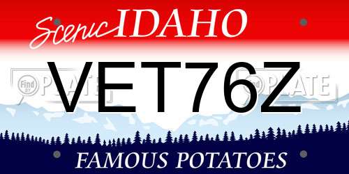 VET76Z Idaho License Plate