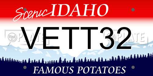 VETT32 Idaho License Plate