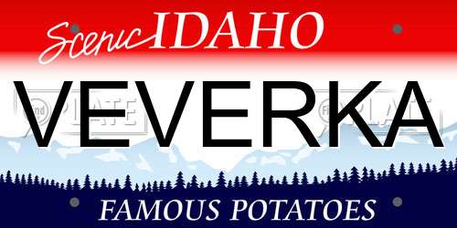 VEVERKA Idaho License Plate