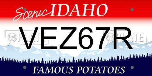 VEZ67R Idaho License Plate