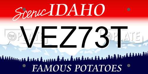 VEZ73T Idaho License Plate