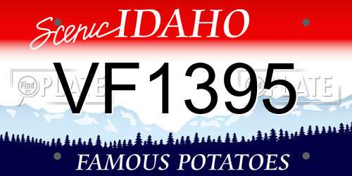 VF1395 Idaho License Plate