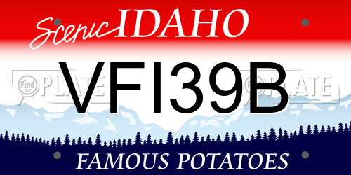 VFI39B Idaho License Plate