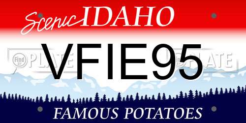 VFIE95 Idaho License Plate