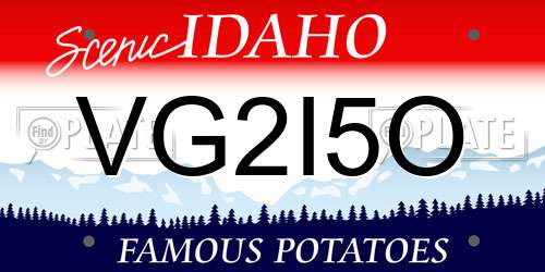 VG2I5O Idaho License Plate