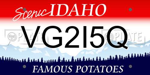VG2I5Q Idaho License Plate
