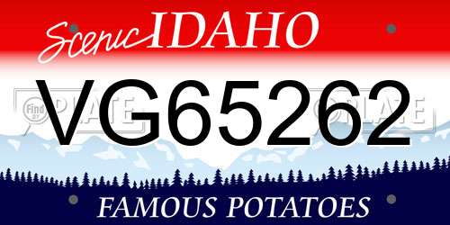 VG65262 Idaho License Plate