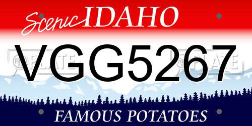 VGG5267 Idaho License Plate