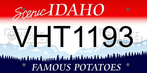 VHT1193 Idaho License Plate