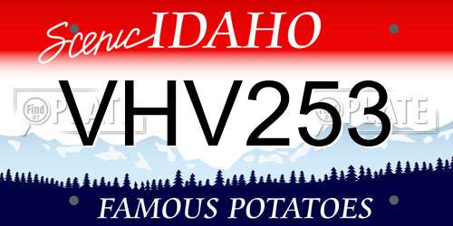VHV253 Idaho License Plate