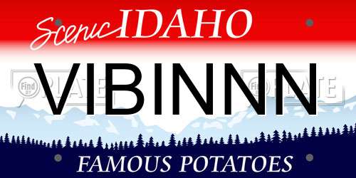 VIBINNN Idaho License Plate