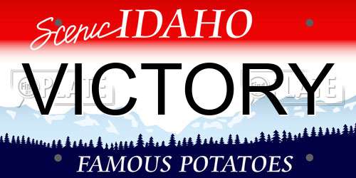 VICTORY Idaho License Plate