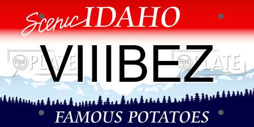 VIIIBEZ Idaho License Plate