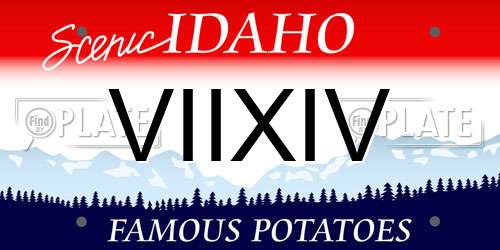 VIIXIV Idaho License Plate