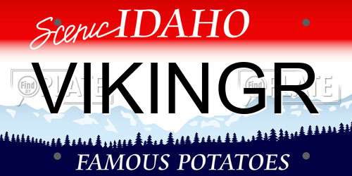 VIKINGR Idaho License Plate