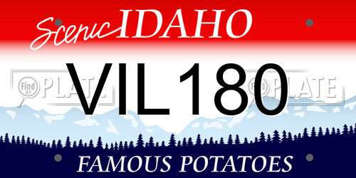 VIL180 Idaho License Plate