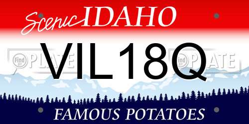 VIL18Q Idaho License Plate