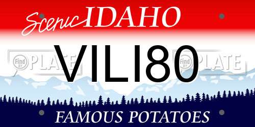 VILI80 Idaho License Plate