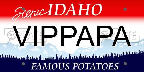 VIPPAPA Idaho License Plate