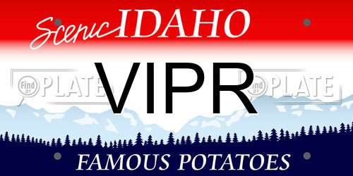 VIPR Idaho License Plate