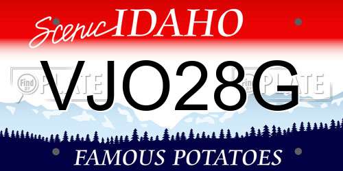 VJO28G Idaho License Plate