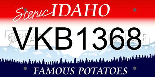 VKB1368 Idaho License Plate