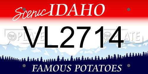 VL2714 Idaho License Plate