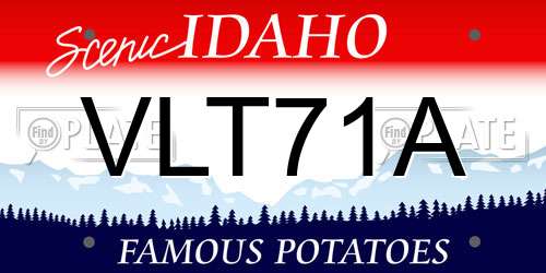 VLT71A Idaho License Plate