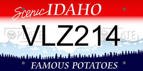 VLZ214 Idaho License Plate