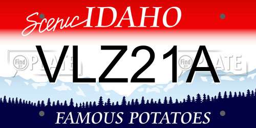 VLZ21A Idaho License Plate