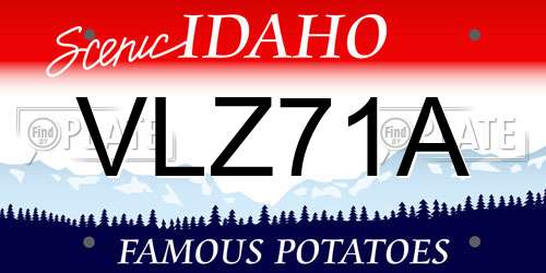 VLZ71A Idaho License Plate