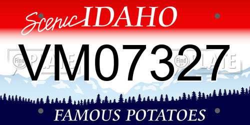 VM07327 Idaho License Plate