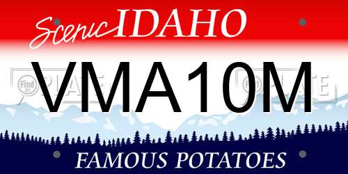 VMA10M Idaho License Plate