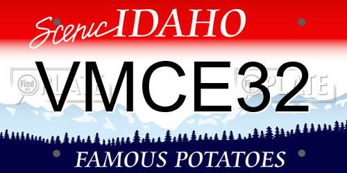 VMCE32 Idaho License Plate